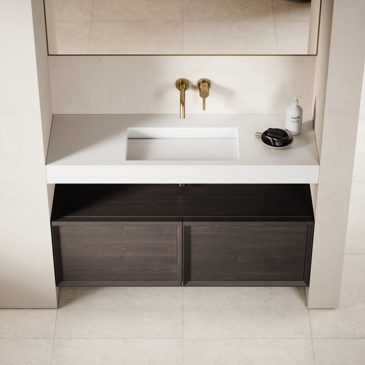 Palermo Grey Oak Vanity Unit 1200mm