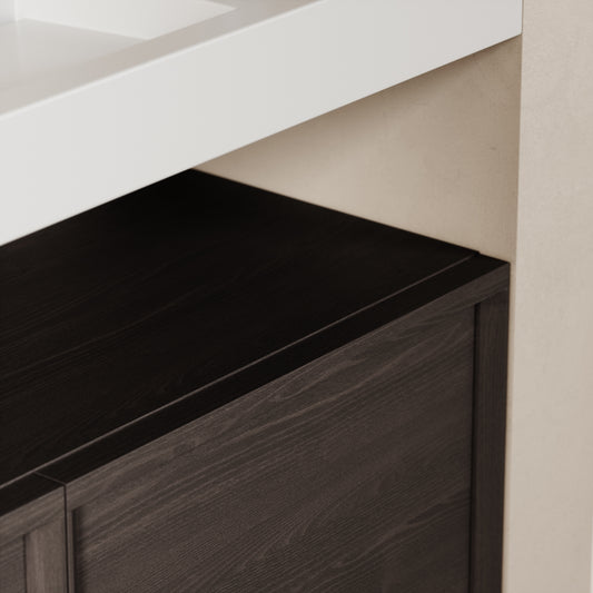 Palermo Grey Oak Vanity Unit 1200mm