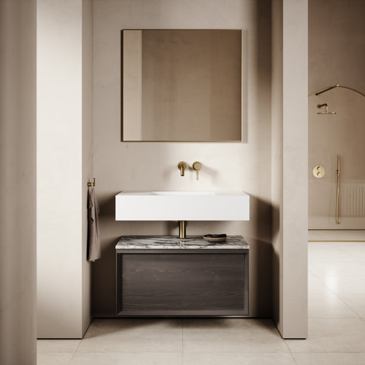 Palermo Grey Oak Vanity Unit 800mm