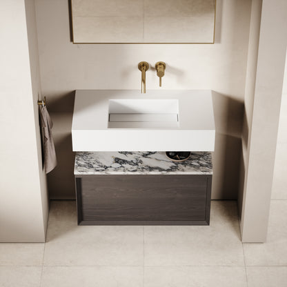 Palermo Grey Oak Vanity Unit 800mm