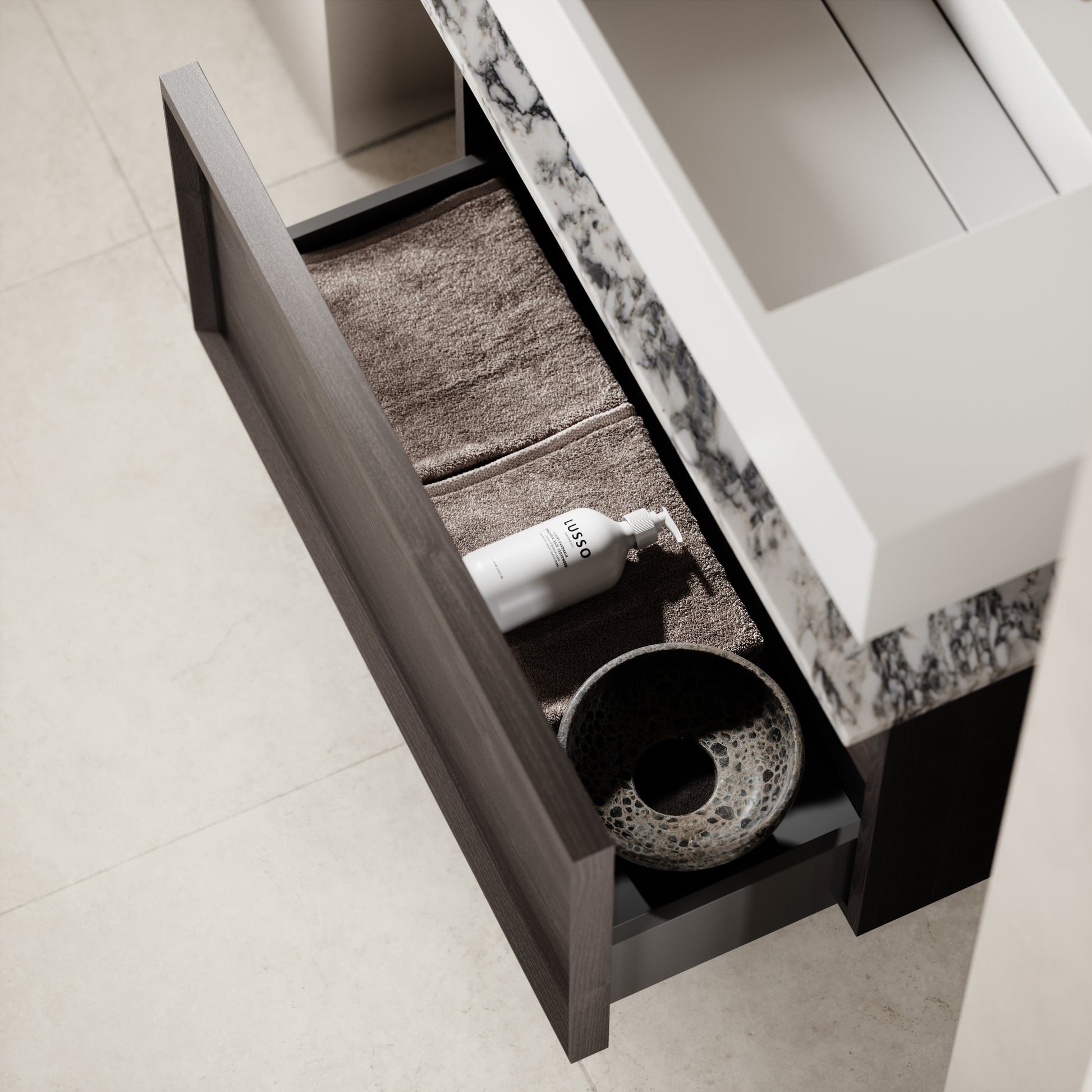 Palermo Grey Oak Vanity Unit 800mm