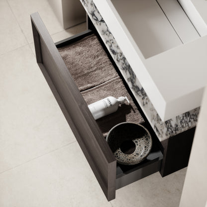 Palermo Grey Oak Vanity Unit 800mm