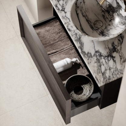 Palermo Grey Oak Vanity Unit 800mm