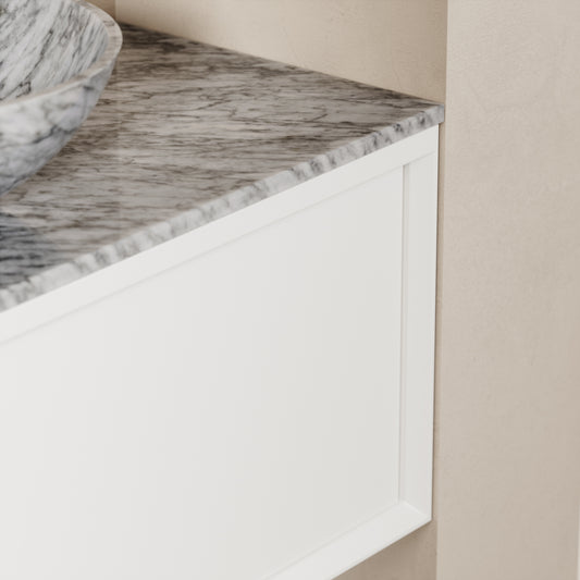 Palermo Matte White Vanity Unit 1000mm