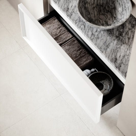 Palermo Matte White Vanity Unit 1000mm