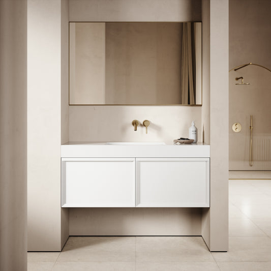 Palermo Matte White Vanity Unit 1200mm