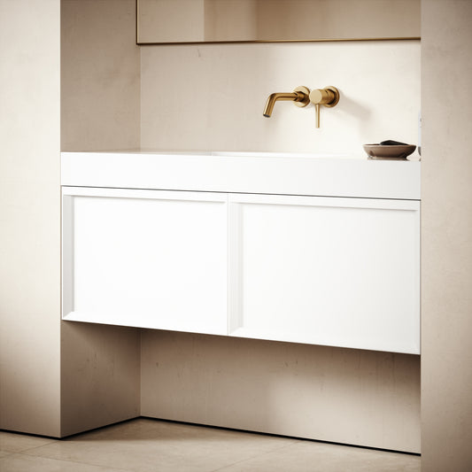 Palermo Matte White Vanity Unit 1200mm
