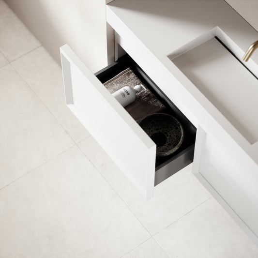 Palermo Matte White Vanity Unit 1200mm