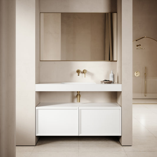 Palermo Matte White Vanity Unit 1200mm