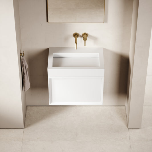 Palermo Matte White Vanity Unit 600mm
