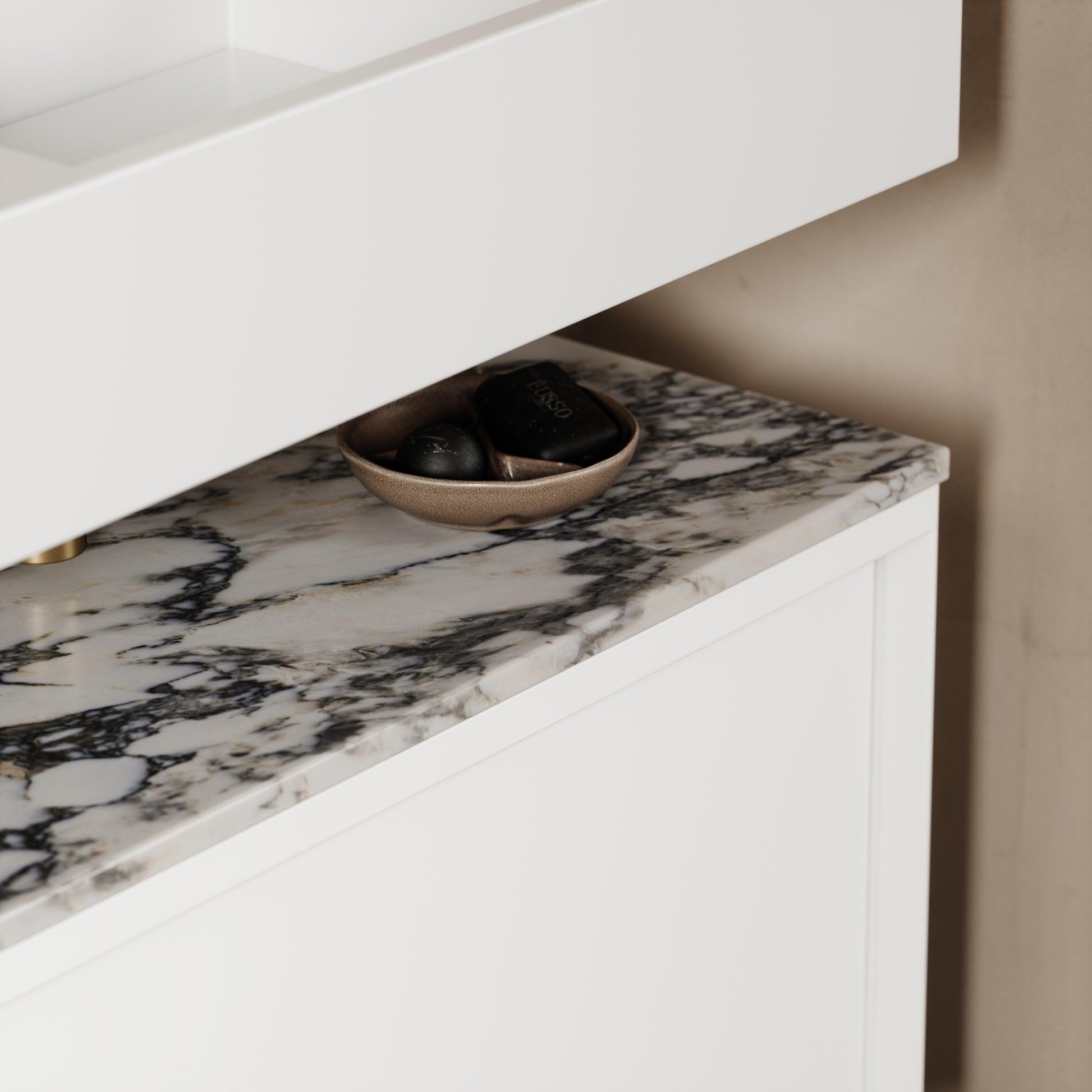 Palermo Matte White Vanity Unit 800mm
