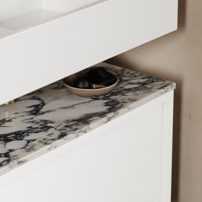 Palermo Matte White Vanity Unit 800mm