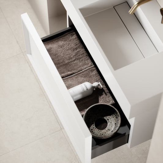 Palermo Matte White Vanity Unit 800mm