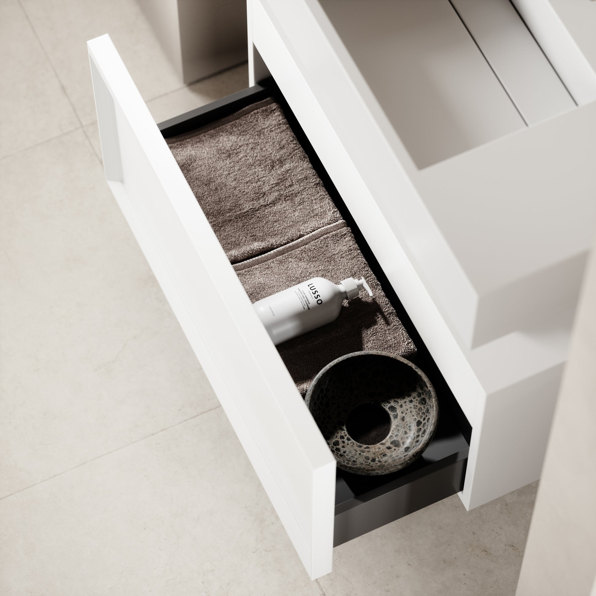 Palermo Matte White Vanity Unit 800mm