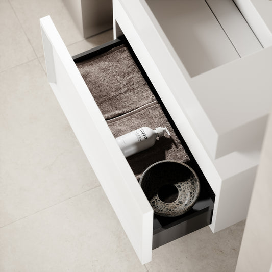 Palermo Matte White Vanity Unit 800mm