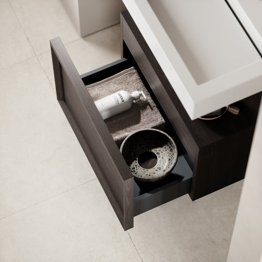 Palermo Modular Grey Oak Bathroom Storage Cabinet 600-1200mm