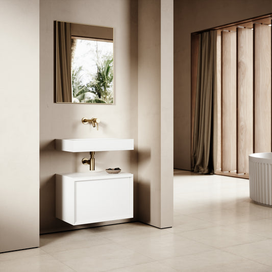 Palermo Modular Matte White Bathroom Storage Cabinet 600-1200mm