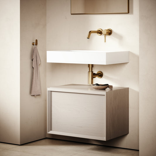 Palermo Modular Velvet Beige Bathroom Storage Cabinet 600-1200mm