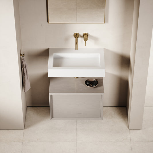 Palermo Modular Velvet Beige Bathroom Storage Cabinet 600-1200mm