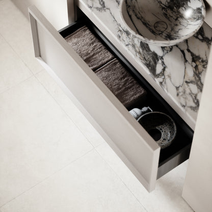Palermo Velvet Beige Vanity Unit 1000mm