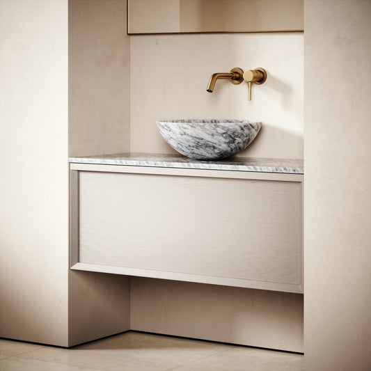 Palermo Velvet Beige Vanity Unit 1000mm