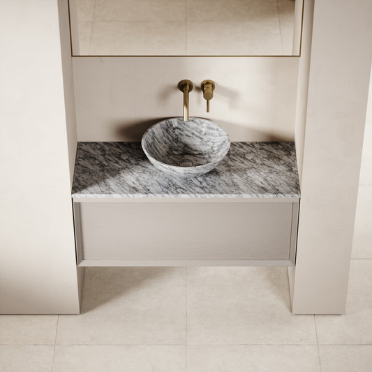 Palermo Velvet Beige Vanity Unit 1000mm