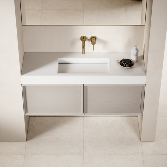 Palermo Velvet Beige Vanity Unit 1200mm