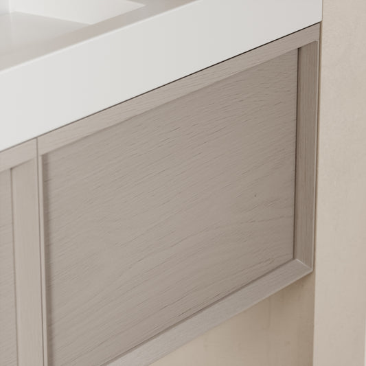 Palermo Velvet Beige Vanity Unit 1200mm