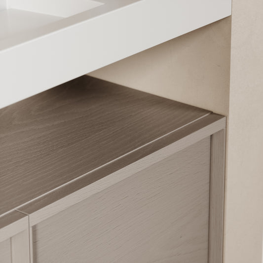 Palermo Velvet Beige Vanity Unit 1200mm