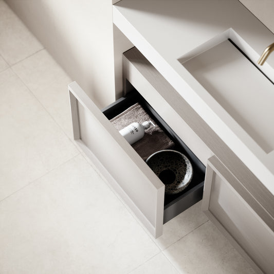 Palermo Velvet Beige Vanity Unit 1200mm