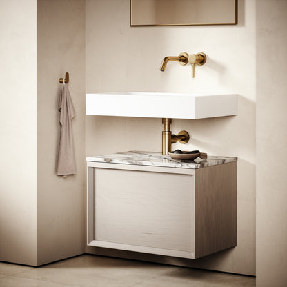 Palermo Velvet Beige Vanity Unit 600mm