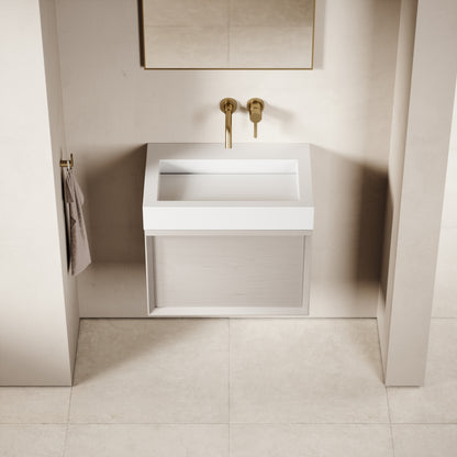 Palermo Velvet Beige Vanity Unit 600mm