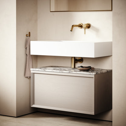 Palermo Velvet Beige Vanity Unit 800mm