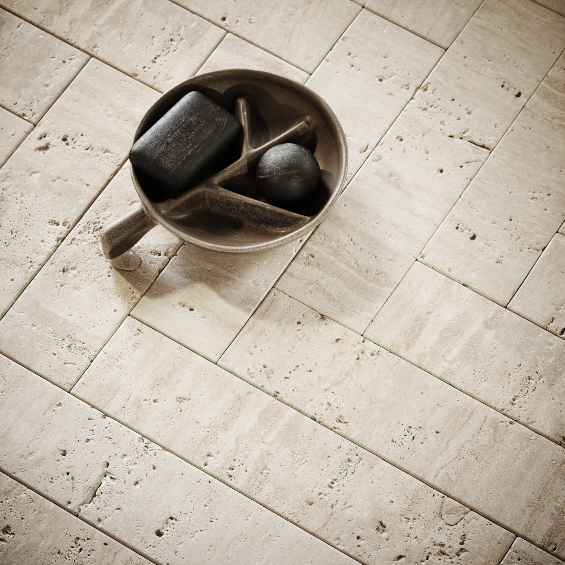 Palma Antique Travertine Stone Wall and Floor Brick Tile