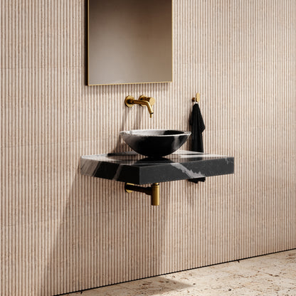 Panda Marble Countertop Basin Shelf 660mm