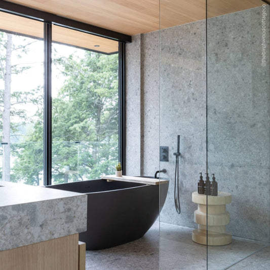 Picasso Charcoal Freestanding Stone Bath 1780mm