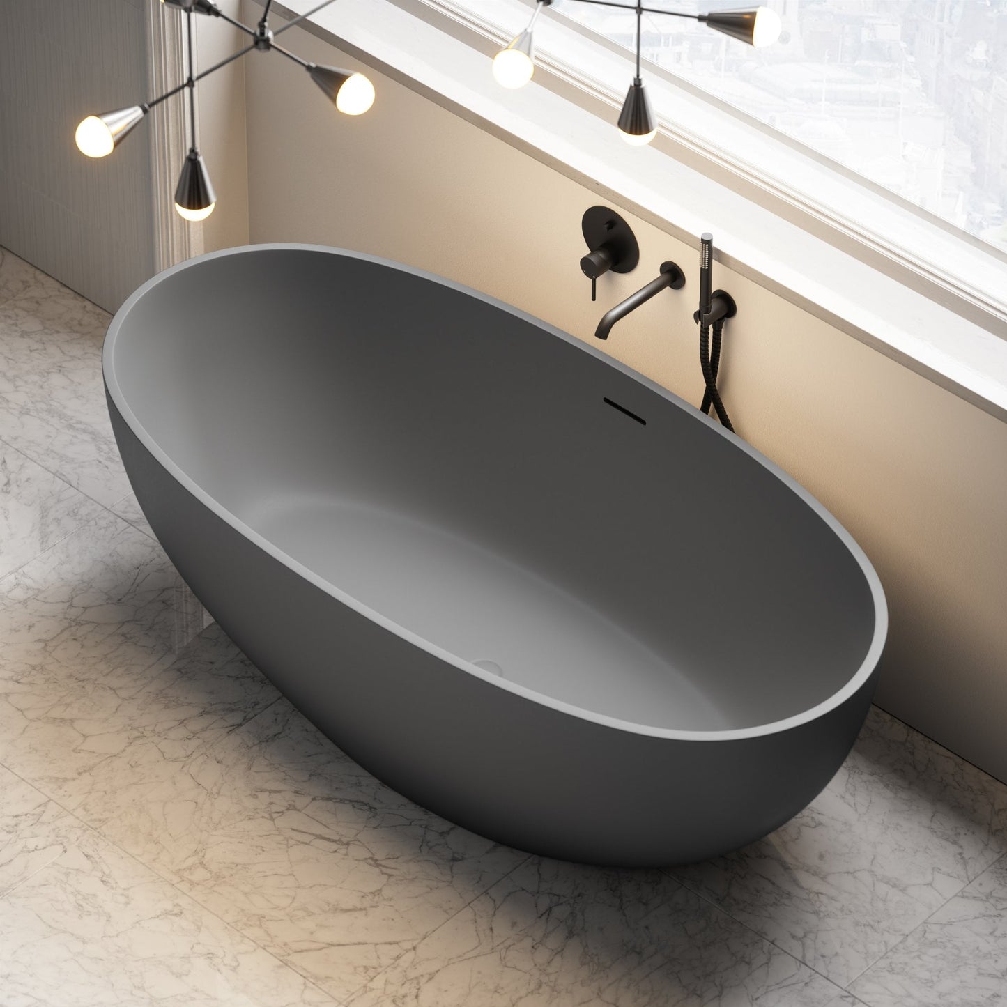 Picasso Clay Freestanding Stone Bath 1650mm