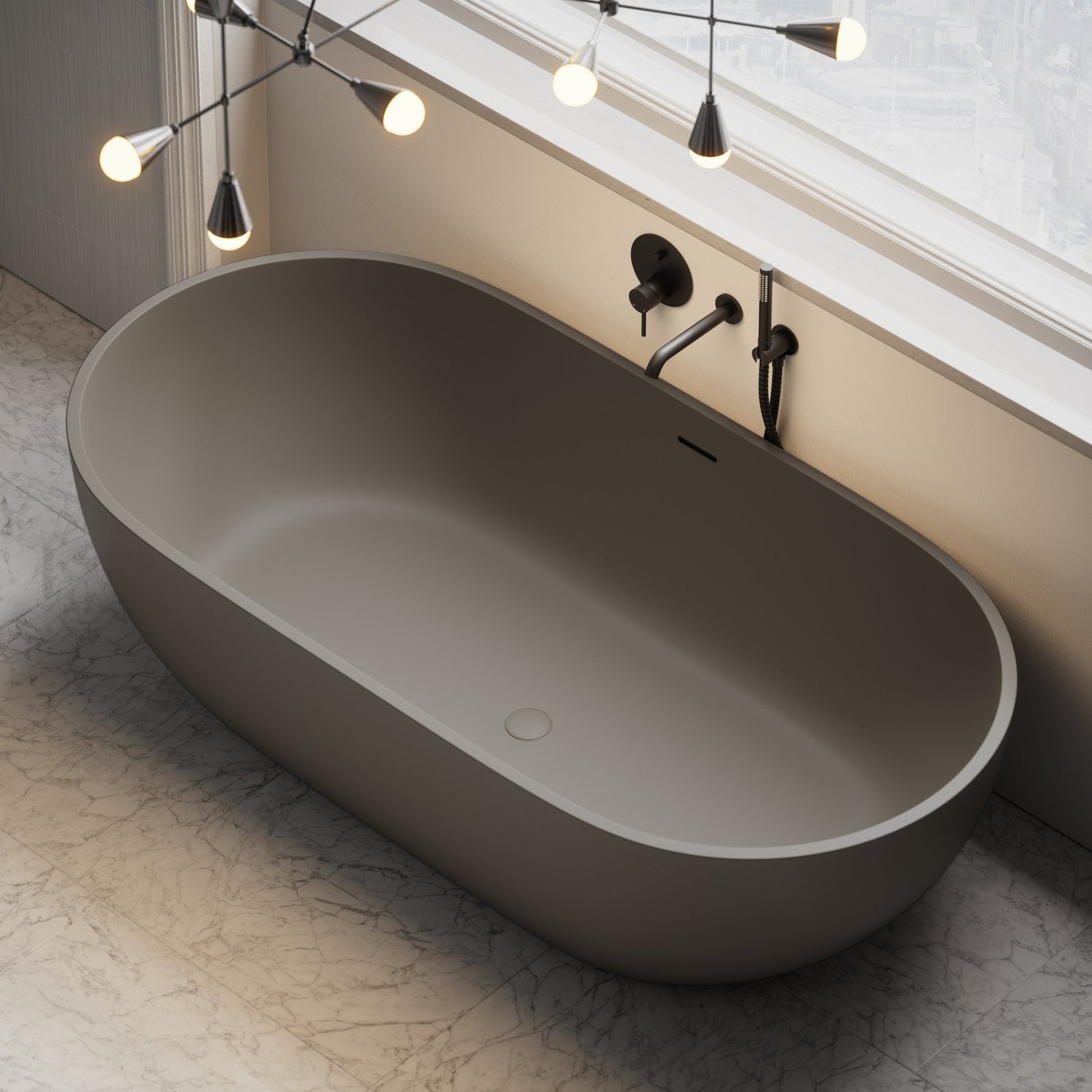 Picasso Earth Freestanding Stone Bath 1780mm