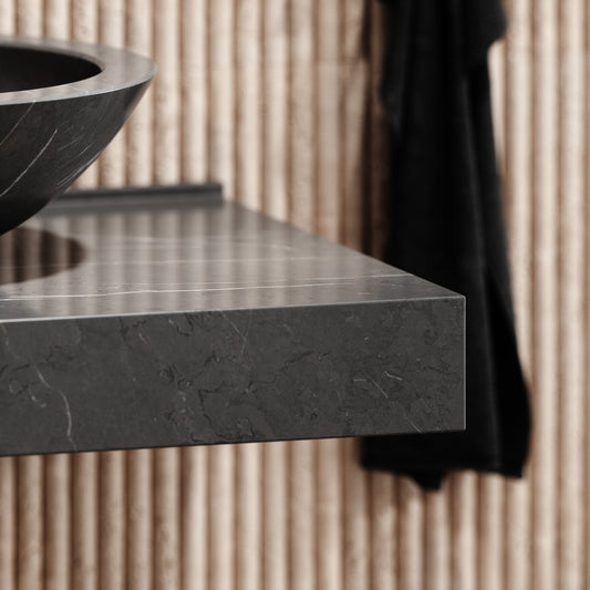 Pietra Grey Marble Countertop Basin Shelf 660mm