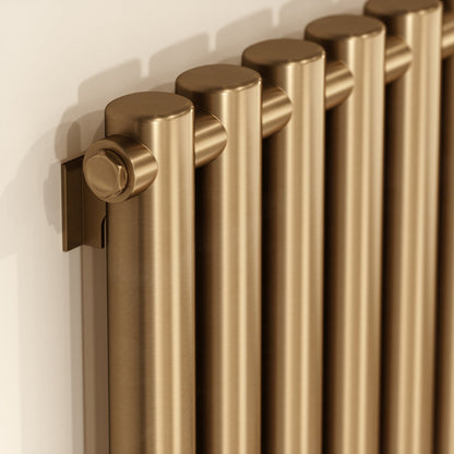 Pursoth Radiator Piolo Brushed Gold Designer Heated Towel Radiator - LUSSO