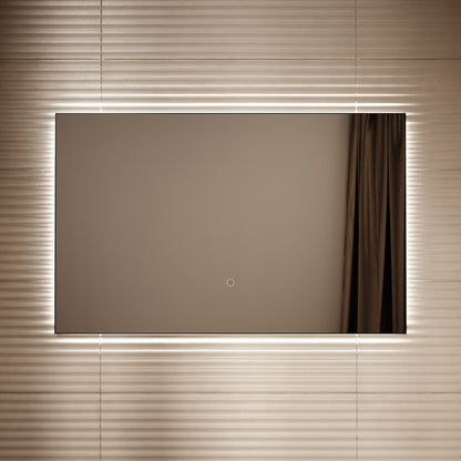 Plasma Matte Black Mirror with Backlit LED 1200mm