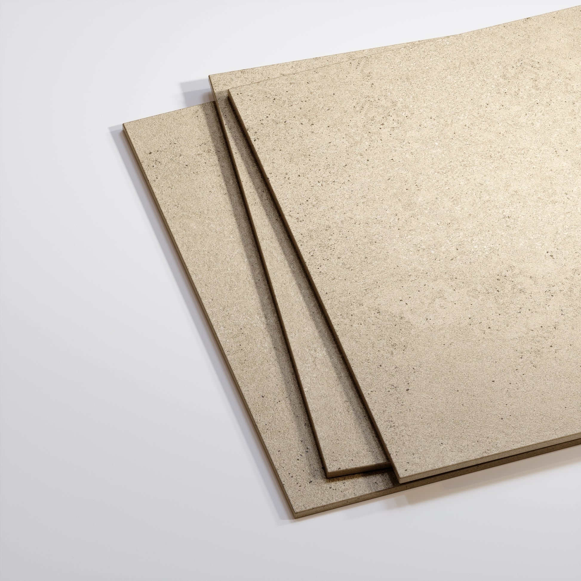 Porcini Beige Natural Stone Porcelain Wall or Floor Tile 600 x 600mm