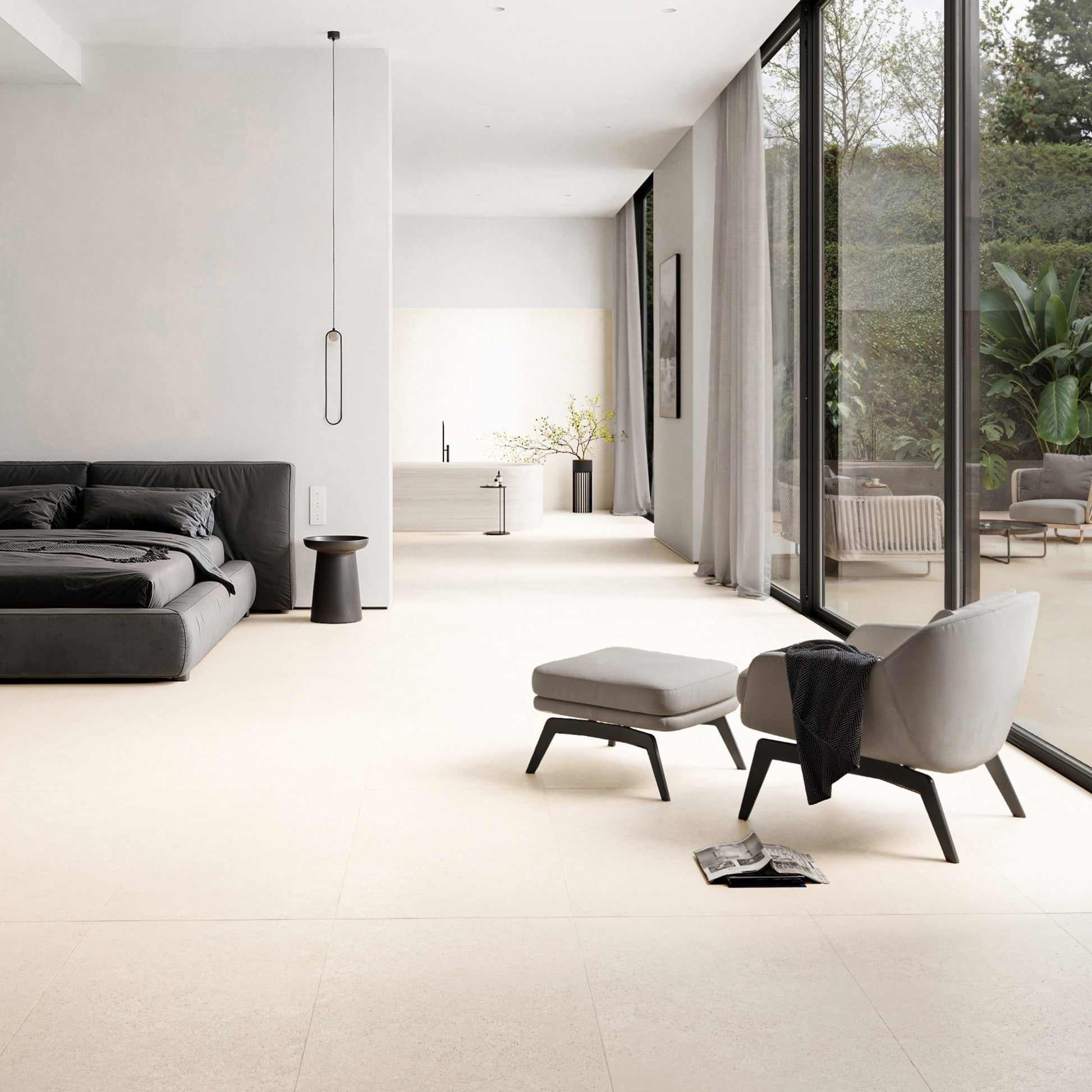 Porcini Crema Natural Stone Porcelain Tile 1200 x 600 mm