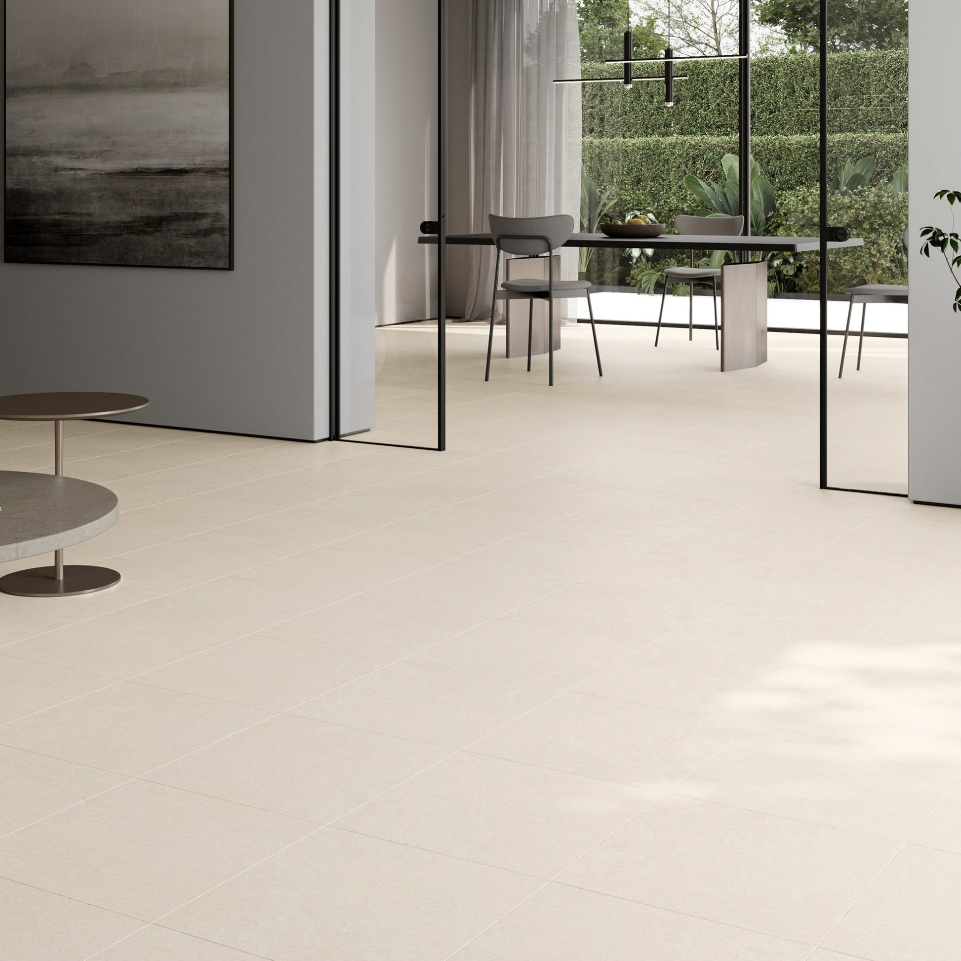 Porcini Crema Natural Stone Porcelain Wall or Floor Tile 600 x 600mm