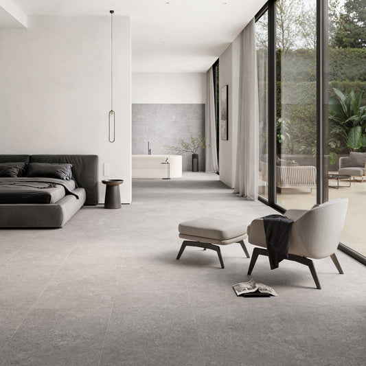 Porcini Grigio Natural Stone Porcelain Tile 1200 x 600 mm