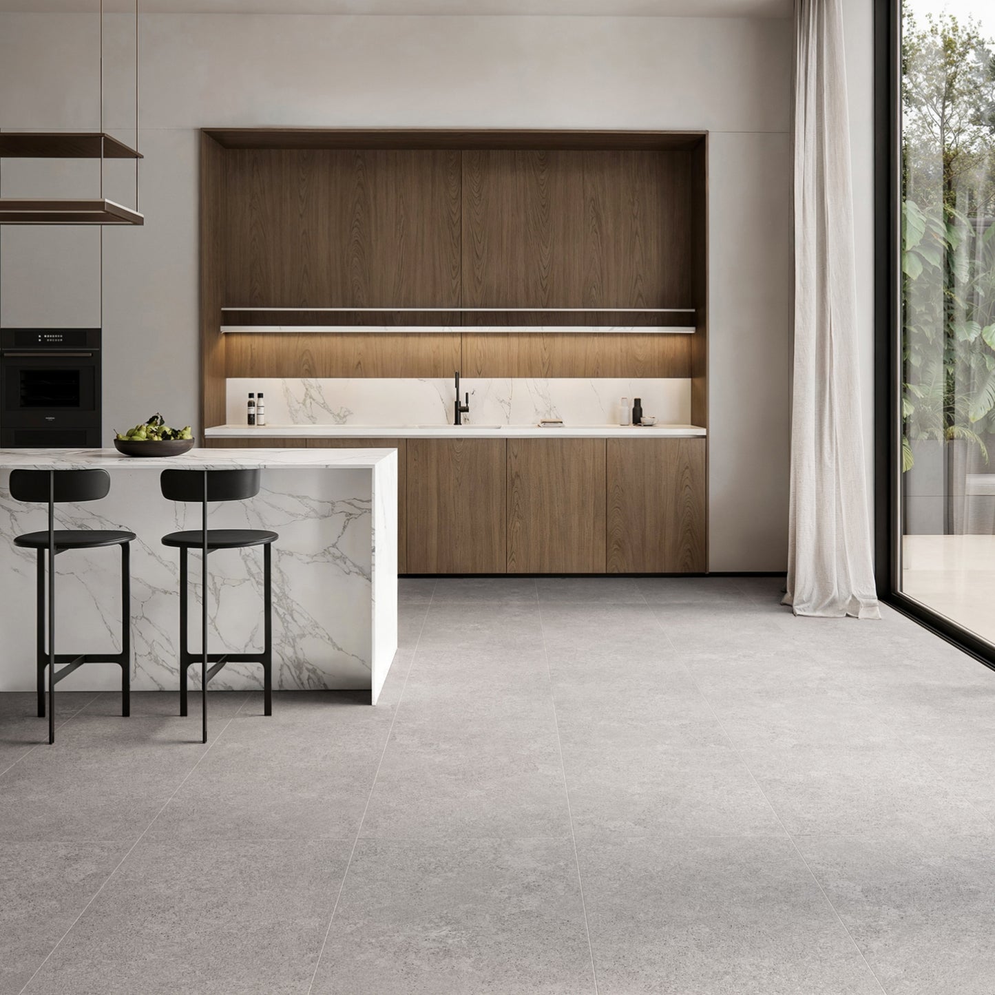 Porcini Grigio Natural Stone Porcelain Tile 1200 x 600 mm