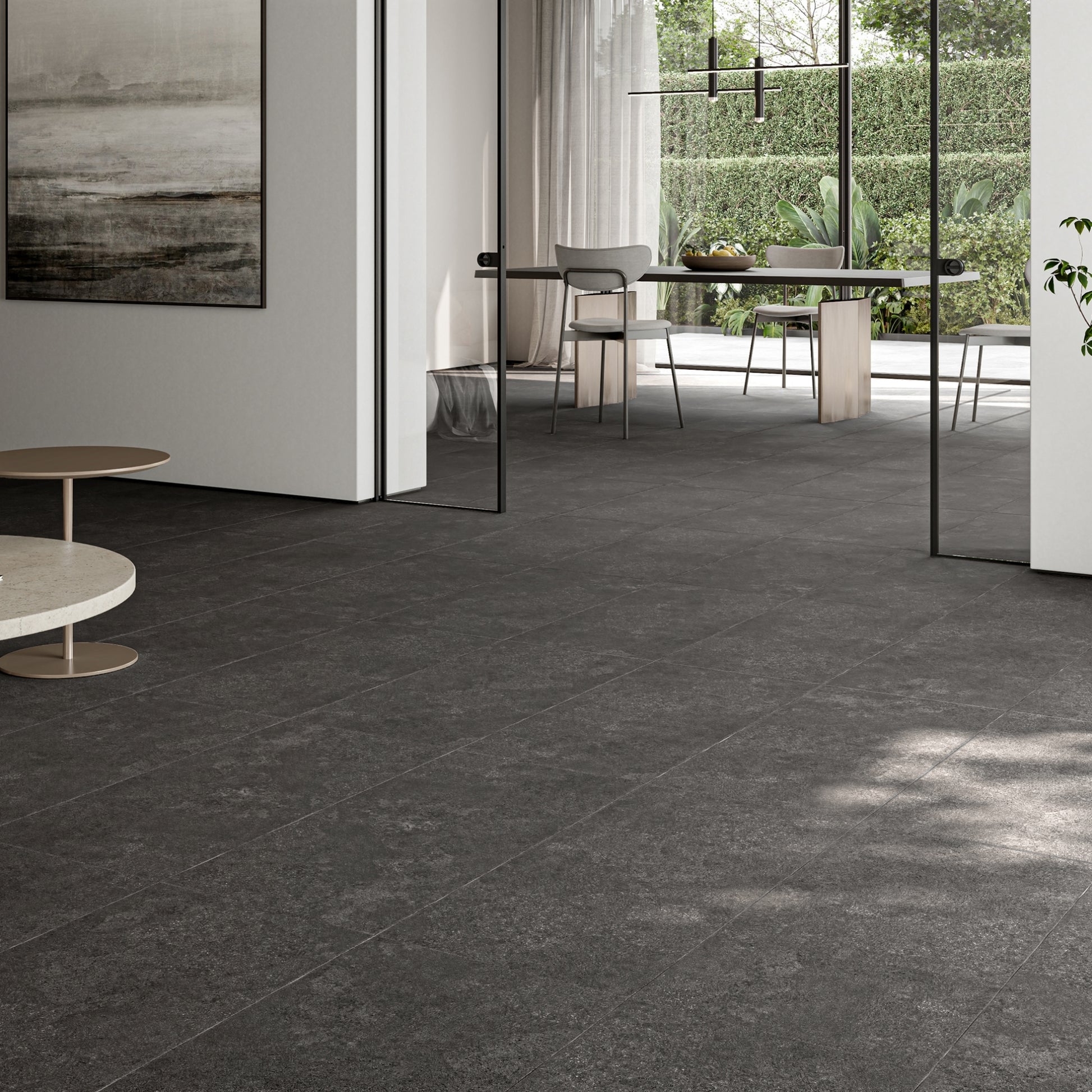 Porcini Nero Natural Stone Porcelain Tile 1200 x 600 mm