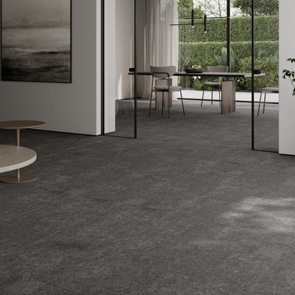 Porcini Nero Natural Stone Porcelain Wall or Floor Tile 600 x 600mm