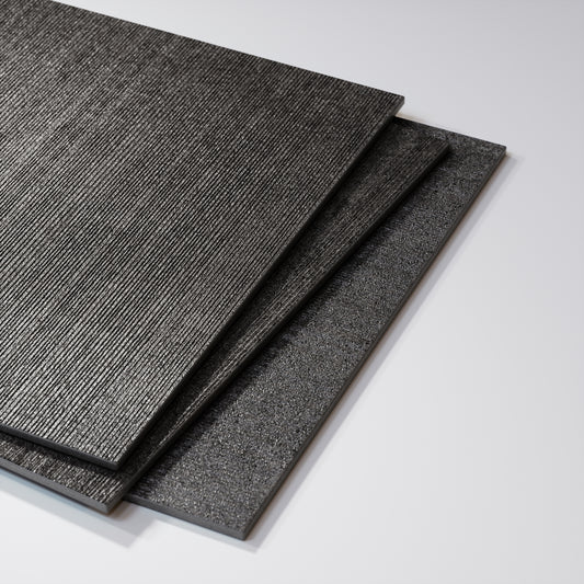 Porcini Nero Natural Stone Textured Porcelain Wall Tile 600 x 600mm