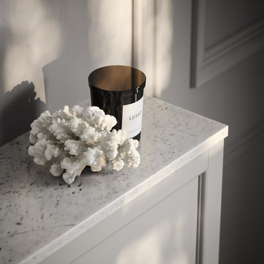 Portland Back To Wall Traditional Toilet With Solid Oak Seat, Concealed Cistern, Flush Plate and Claridge Matte Stone WC Cistern Housing